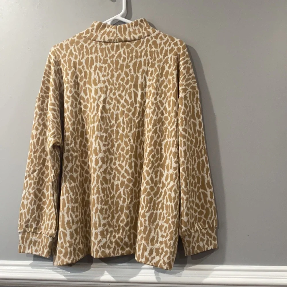 LOFT Plus Animal Spotted Mock Neck Top - Picture 5 of 9
